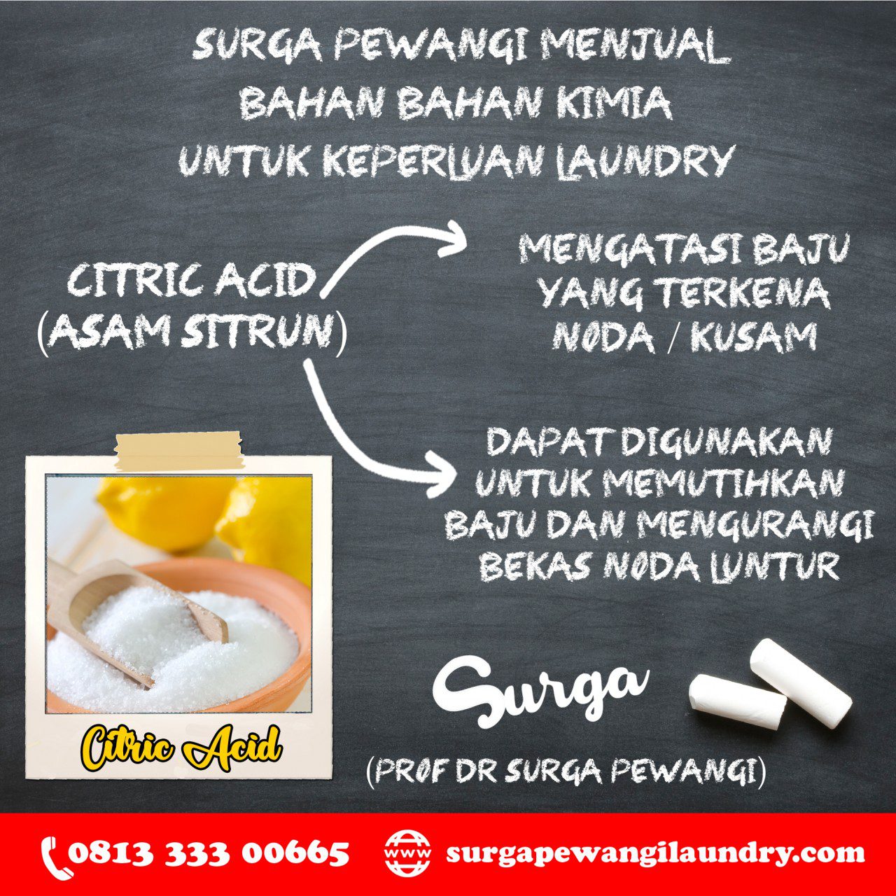 Citric Acid 1280x1280 - Deterjen Laundry Hotel - Rahasia Baju Rapih Wangi Mewah